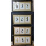 Charles Dickens Characters, a set of twelve Dickensian characters,  Old John Willet, Tommy Traddles,