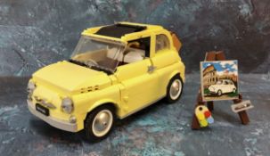 A Lego Creator Fiat 500 no.10271 yellow #10271, NO instructions & box