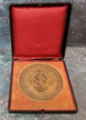 A scarce Third Reich SA Marine Award Plaquette (SA-Marinestandarte 116 Wilhelmshaven) cast in bronze