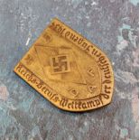 A Hitler Youth National Trade Competition badge, marked  HJ/DAF Trade Competition 1934 by