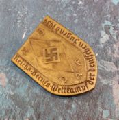 A Hitler Youth National Trade Competition badge, marked  HJ/DAF Trade Competition 1934 by