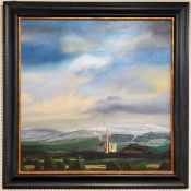 Trevor Neal (Sheffield Artist 1947 - ) Cement Works, Hope Valley oil on canvas, 81 x 81cms, framed