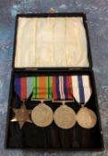 A WWII medal trio including George VI 1939-45 star, defence and service medal, unattributed, an