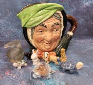 A Royal Doulton character jug, Sairy Gamp, large, printed mark;  a Wade Disney Lady from Lady and