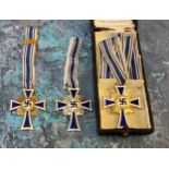 Three WWII Second World War Third Reich German Nazi Mothers Cross / Cross Of Honour Of The German