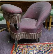 An unusual 19th century Prie Dieu prayer chair on castors c.1880