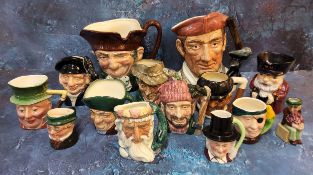 A Royal Doulton character jug, Old Charley, D5420;  another, Blacksmith, D6571;  others, smaller,