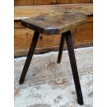 Sheffield Interest - a cutlers stool, three ribbed splayed legs. Note: the ribbed detail was to