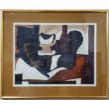 After Pablo Picasso (1881 - 1973), Still Life with Antique Bust, coloured print, 48cm x 64cm