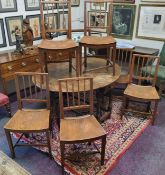 A set of six George III oak dining chairs c.1820