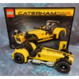 A Lego Caterham Seven 620R set #21307, built, includes instructions & box