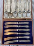 A set of five  silver Fiddle pattern tea spoons, Henry Holland (of Holland, Aldwinckle & Slater),