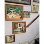 Peggy Bramhall (Impressionist School) Cezanne, Still Life oil on canvas, 40cm x 41cm;  others, On