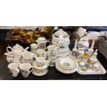 A Portmeirion Botanical Garden dinner, tea and coffee service, for six, comprising dinner plates,
