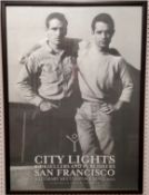 A bookshop advertisement poster of Jack Kerouac & Neal Cassady, photograph by Carolyn Cassady,