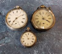 A late Victorian silver opened faced J.G Graves Sheffield, The 'Express' English Lever pocket watch,