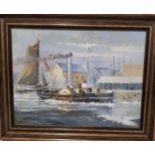 M. Daley, Paddle Steamer ‘Imperial’, signed, oil on canvas, 30cm x 40cm