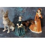 A Beswick bay mare;   a Royal Doulton lady, Julia, HN2705; another, Cherie, HN2341;  a John