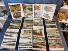 Postcards & Greetings Cards - Edwardian and later including flowers, birthday wishes, local