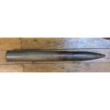 A scarce A WWII Second World War Third Reich Nazi German 88mm Flak Gun ammunition projectile, inert,