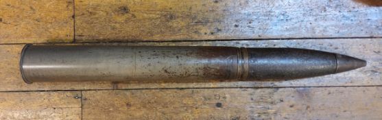 A scarce A WWII Second World War Third Reich Nazi German 88mm Flak Gun ammunition projectile, inert,
