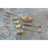 A George III silver Old English pattern dessert spoon, monogrammed MAW, George Smith (III) & William