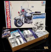 A Tamiya 1:6 scale Harley Davidson FLH 1200 Police Bike, sealed bags, instructions, transfer