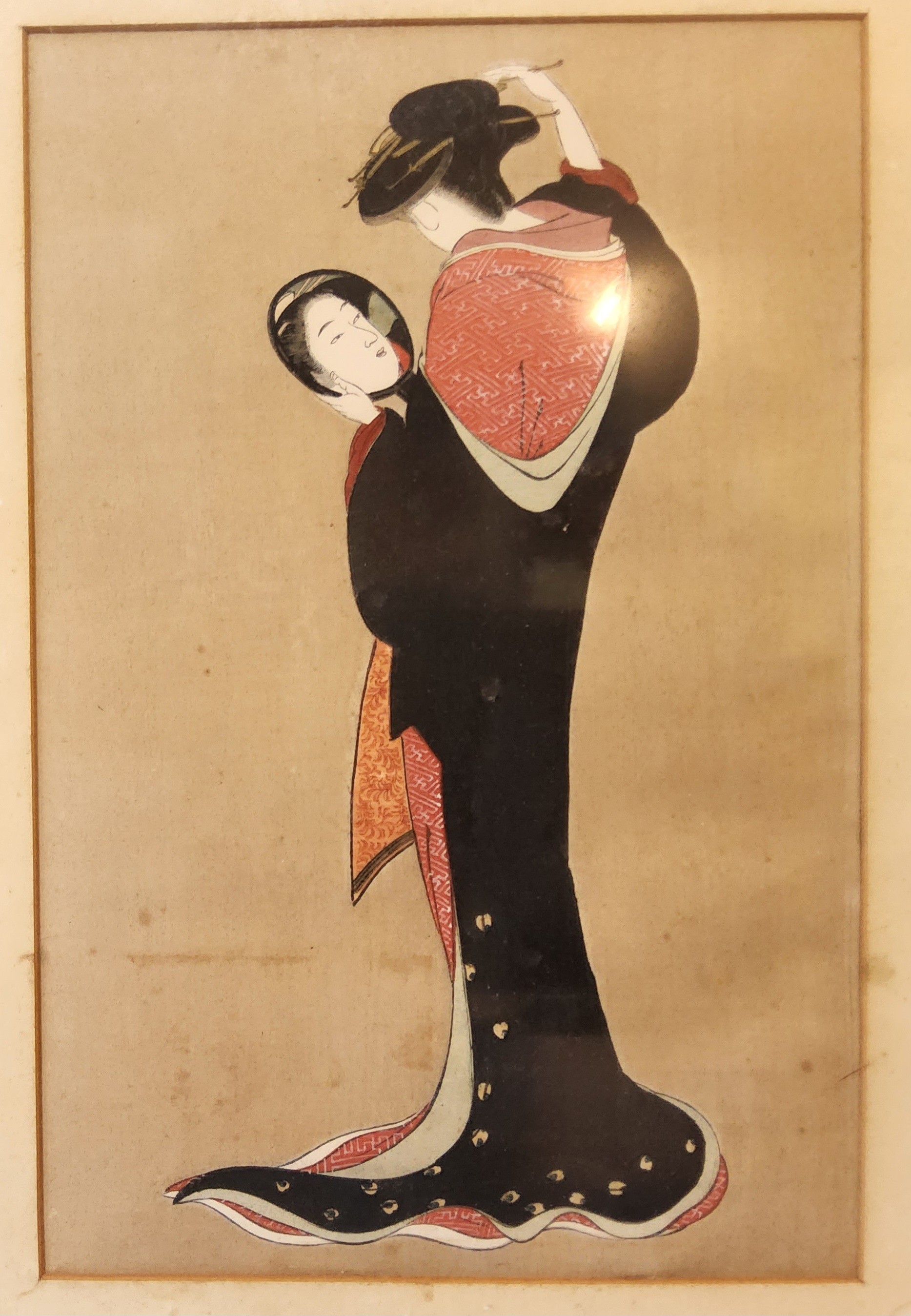 Japanese School (early 20th century) Geisha Beauty 29.5cm x 19.5cm