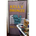 Salvage - a substantial KELLY BRONZE 'Born To Be Wild' painted shop sign, approximately 6ft x 3ft