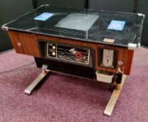 Retro Gaming - an early Space Invaders arcade games table by The Taito Corporation, coin operated,