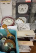 Modern Clocks and Barometers - Acctim Quartz clock;  Kitchen Quartz wall clocks, various, etc
