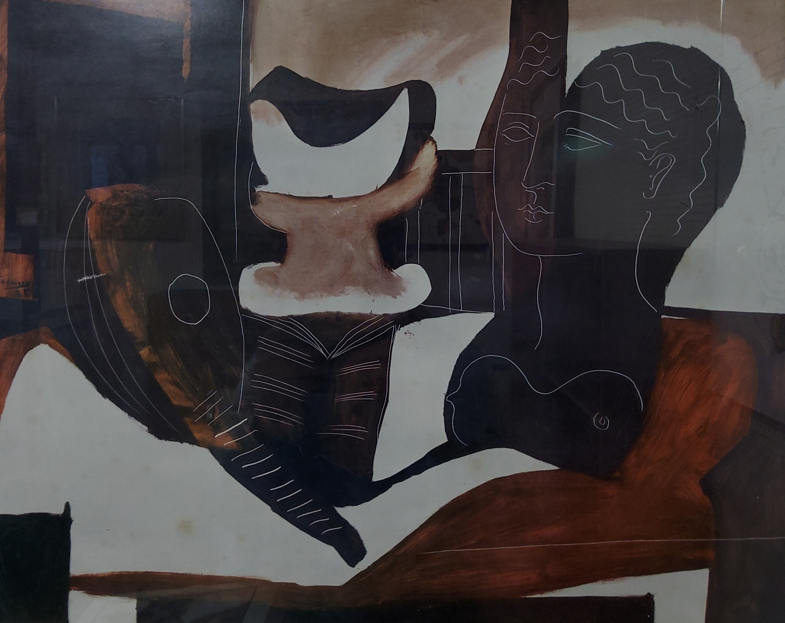 After Pablo Picasso (1881 - 1973), Still Life with Antique Bust, coloured print, 48cm x 64cm - Image 2 of 2