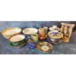 A Chinese Jingdezhen dragon tea bowl;  others famille verte;  snuff bottles;   etc