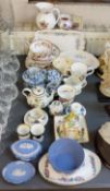 Decorative Ceramics - Wedgwood Jasperware;  Wedgwood Clementine pattern candlestick;  German
