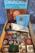 Numismatics - Coinage & Tokens - George III and later, including four commemorative £5 coins; 19th