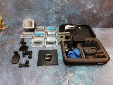 A GoPro Hero 3 digital camera in original fitted case including an LCD BacPac; a BacPac battery,