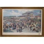 Terence Cuneo (1907 – 1996), by and after, Derby Day, coloured print, 46.5cm x 71cm; Lincoln