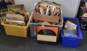 Vinyl Records - singles, Joe Sweeney, Howard Jones, Wings, David Bowie, Jerry Lee Lewis, Elvis;