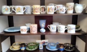 A Queen Victoria Diamond jubilee mug, another; Edward VIII, Elizabeth II and other commemorative