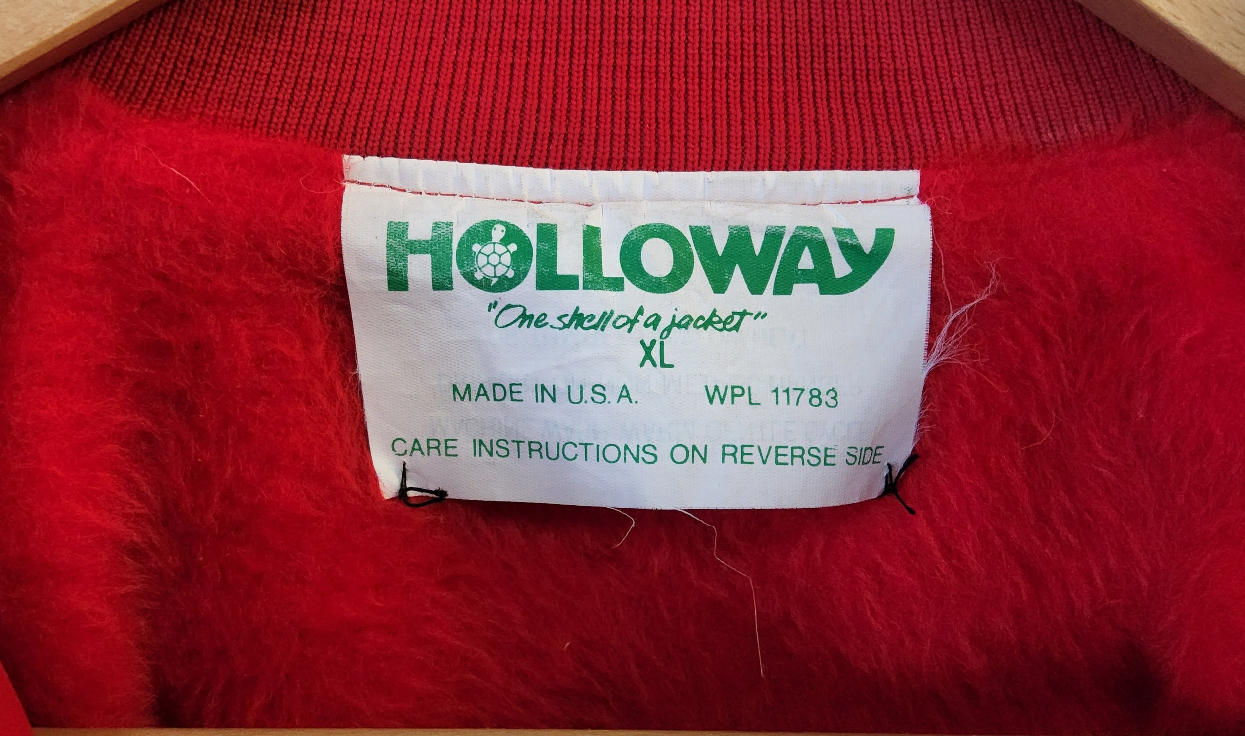 An original Elvis ' In Concert ' tour jacket, red faux fur lined, the label reads 'Hollaway ''One - Image 4 of 4