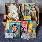 Vintage - a James Bond 007 annual dated 1966; 1970's girls annuals including Jinty, Mandy, Bunty,