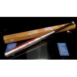 An American Wilson Old Milwaukee Beer stainless steel baseball bat, in original box