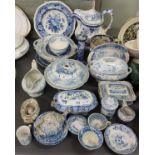 Blue and White - Spode Imperial plate;  Spode Tower pattern;  Athens water jug;  other blue and