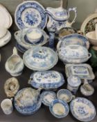 Blue and White - Spode Imperial plate;  Spode Tower pattern;  Athens water jug;  other blue and