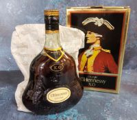 A bottle of Hennessy Cognac X.O, boxed