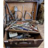 Tools - Early 20th century Moore & Wright of Sheffield implements; spanners, rulers, gauges,etc (1