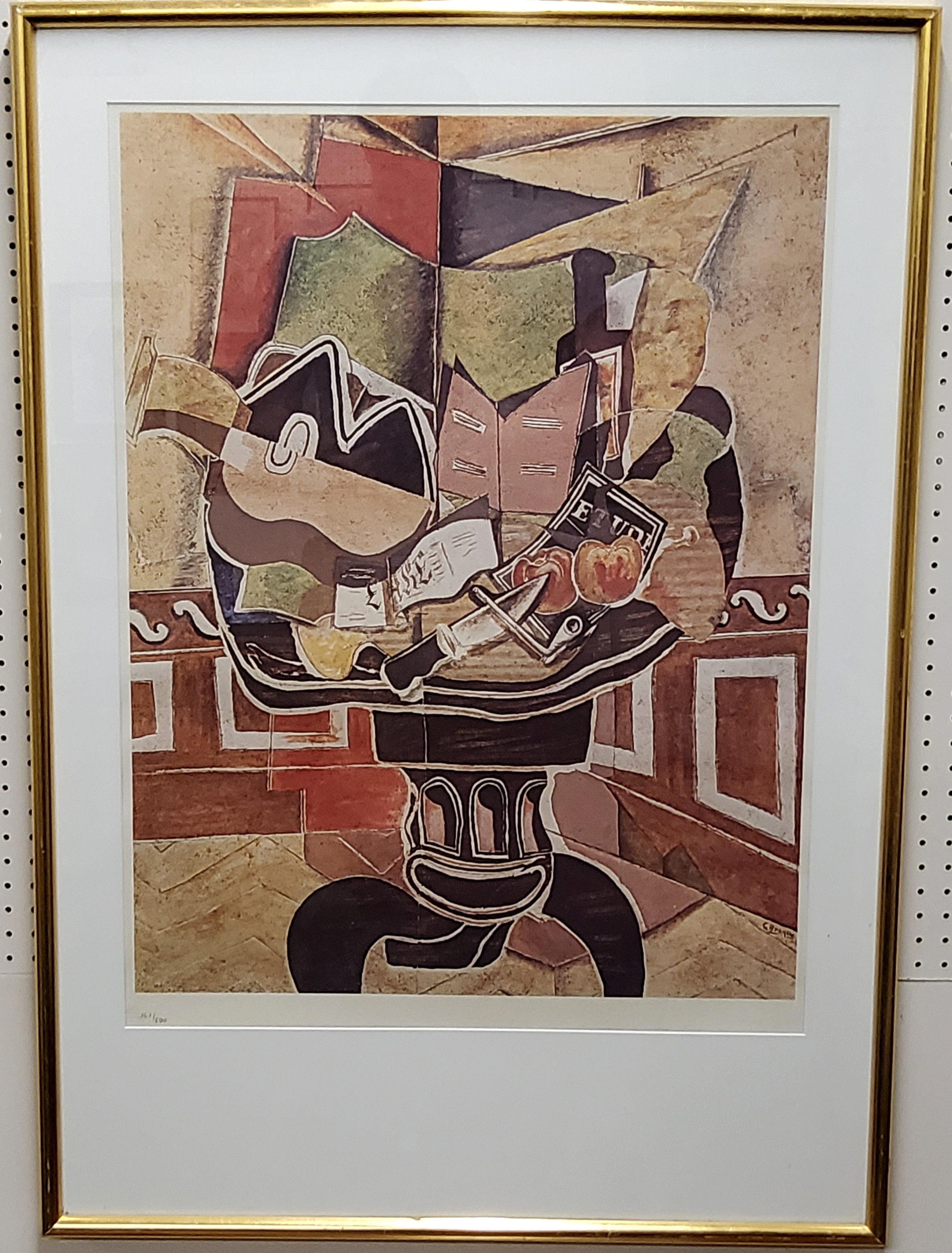 Georges Braque (French 1882-1963) after, The Round Table 1929, coloured print, 66cm x 50cm,