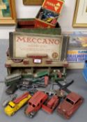 Toys - various Meccano, Triang, Dinky, Corgi & Britains playwarn model cars, farmyard animals,