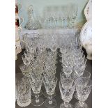 Cut and other glass - champagne flutes, wine glasses, tumblers;  etc