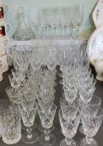 Cut and other glass - champagne flutes, wine glasses, tumblers;  etc